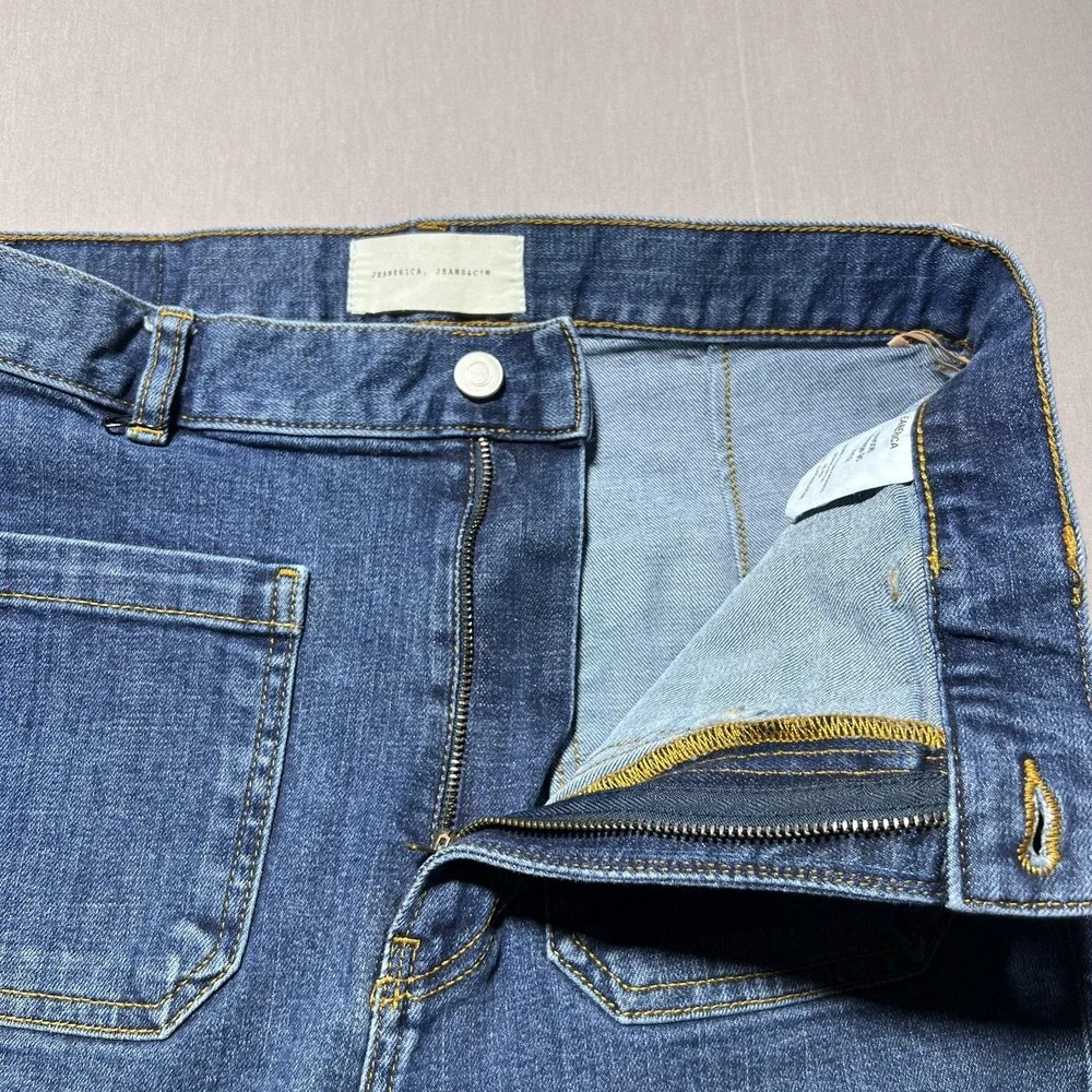 Jeanerica St. Monica Jeans Flare Wide Leg Vintage 95 High Rise SW006 Size 29 - Picture 7 of 16